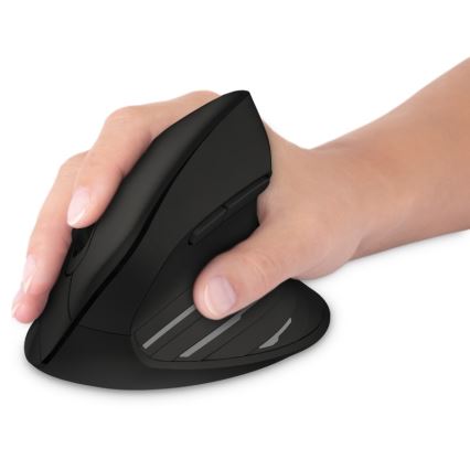 CONNECT IT CMO-2880-BK - Ratón inalámbrico ergonómico Verti TriMode 1000/1600/2400 DPI 2xAAA negro