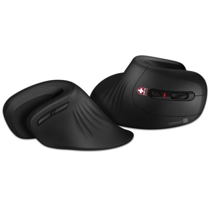 CONNECT IT CMO-2900-BK - Ratón ergonómico inalámbrico 800/1200/1600 DPI 1xAA negro