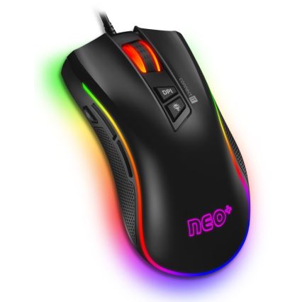 CONNECT IT CMO-3591-BK - LED RGB Ratón gaming con cable 500-7200 DPI negro