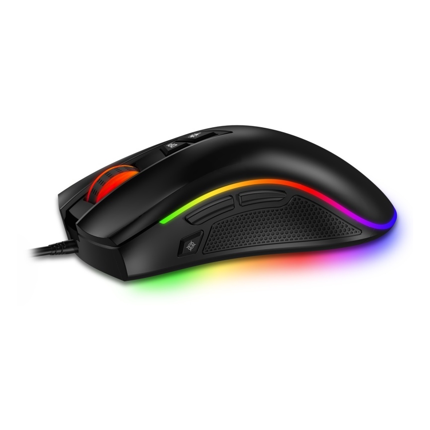CONNECT IT CMO-3591-BK - LED RGB Ratón gaming con cable 500-7200 DPI negro