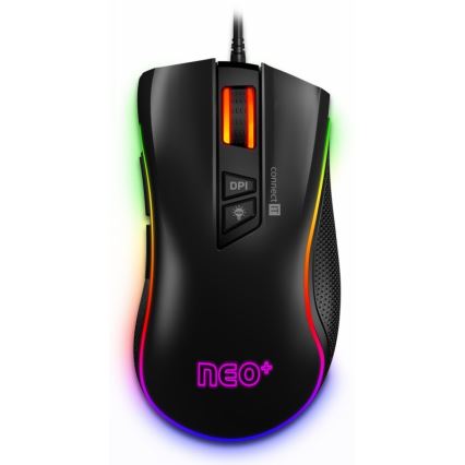 CONNECT IT CMO-3591-BK - LED RGB Ratón gaming con cable 500-7200 DPI negro