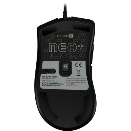 CONNECT IT CMO-3591-BK - LED RGB Ratón gaming con cable 500-7200 DPI negro