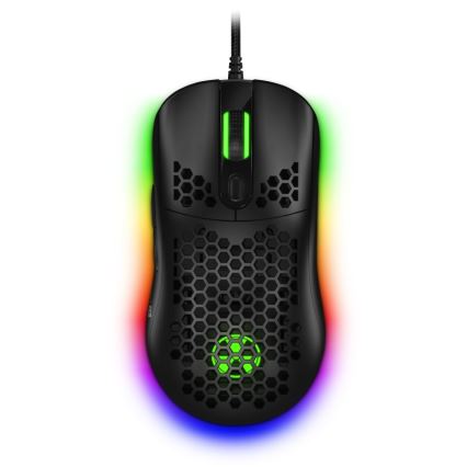 CONNECT IT CMO-5511-BK - LED RGB Ratón gaming con cable 200-12800 DPI negro