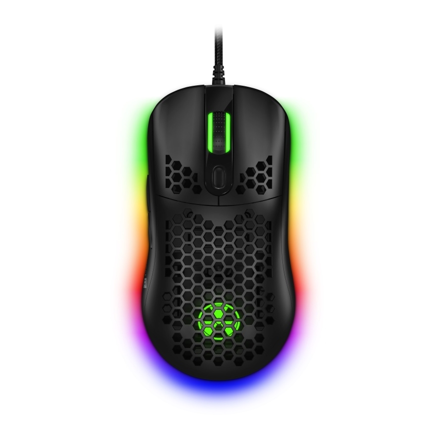 CONNECT IT CMO-5511-BK - LED RGB Ratón gaming con cable 200-12800 DPI negro