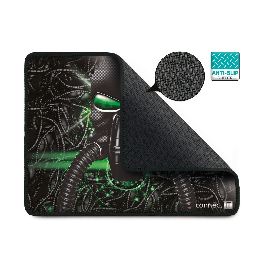 CONNECT IT CMP-1100-SM - Alfombrilla para ratón 32x24,5 cm negro/verde