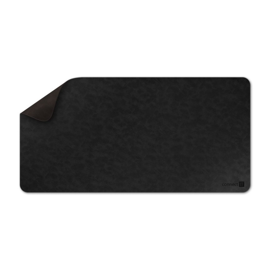 CONNECT IT CMP-4030-LG - Alfombrilla reversible para teclado y ratón 90x40 cm negra/marrón