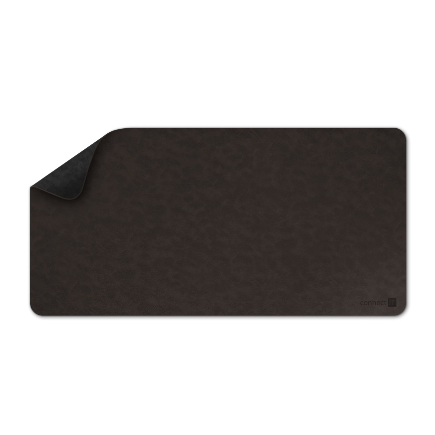 CONNECT IT CMP-4030-LG - Alfombrilla reversible para teclado y ratón 90x40 cm negra/marrón