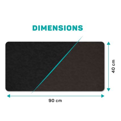 CONNECT IT CMP-4030-LG - Alfombrilla reversible para teclado y ratón 90x40 cm negra/marrón