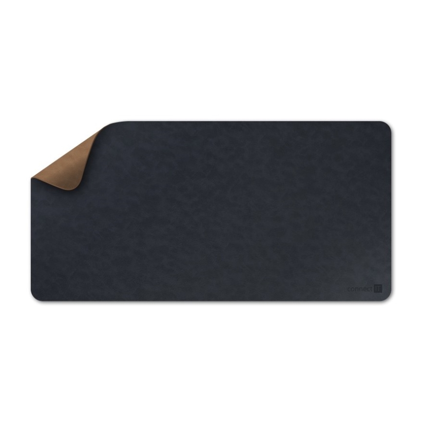 CONNECT IT CMP-4040-LG - Alfombrilla reversible para teclado y ratón 90x40 cm azul/marrón