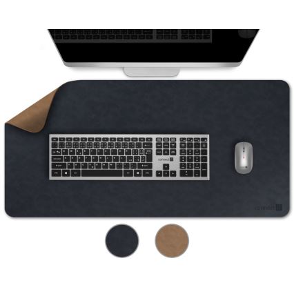 CONNECT IT CMP-4040-LG - Alfombrilla reversible para teclado y ratón 90x40 cm azul/marrón