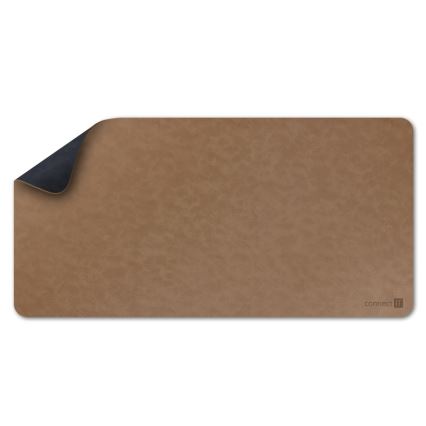 CONNECT IT CMP-4040-LG - Alfombrilla reversible para teclado y ratón 90x40 cm azul/marrón