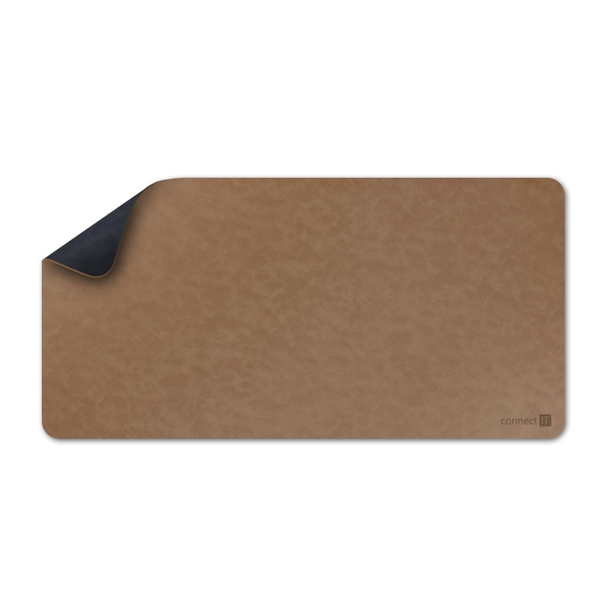 CONNECT IT CMP-4040-LG - Alfombrilla reversible para teclado y ratón 90x40 cm azul/marrón