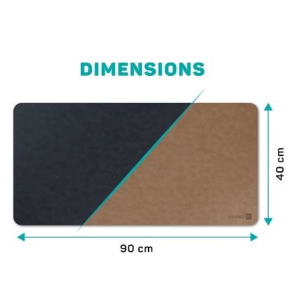 CONNECT IT CMP-4040-LG - Alfombrilla reversible para teclado y ratón 90x40 cm azul/marrón