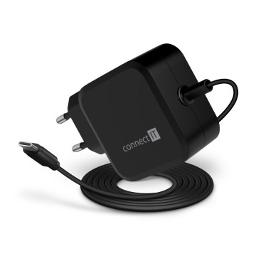 CONNECT IT CNP-1660-BK - Adaptador de corriente universal para portátiles USB-C 67W