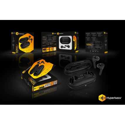 CONNECT IT HEP-5300-BK - Audífonos inalámbricos con un micrófono 300 mAh + 2x 35 mAh negro