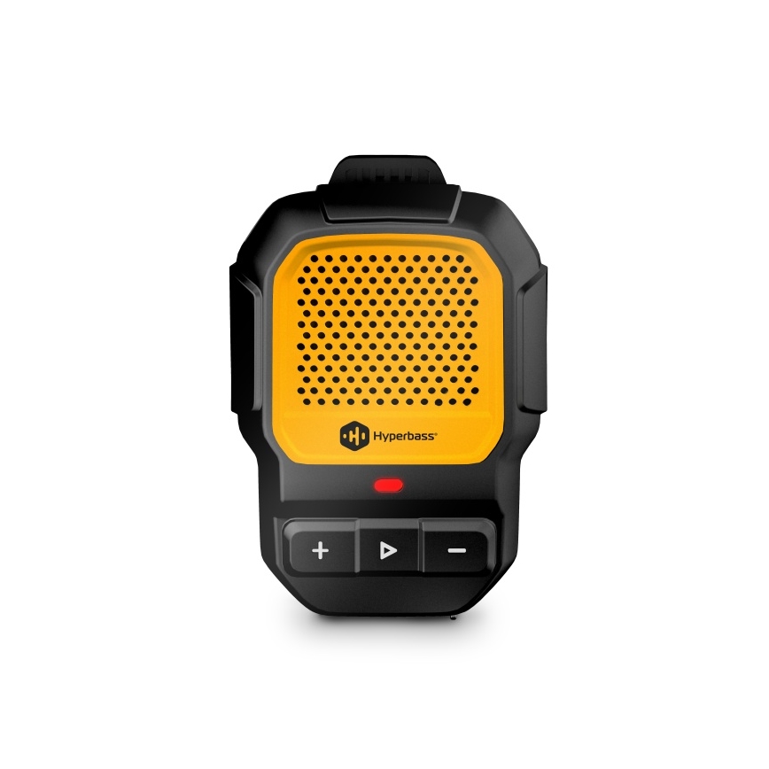 CONNECT IT HSP-1010-BK - Altavoz inalámbrico con micrófono ClipBEAT 2W/5V 560 mAh IPX7 negro/amarillo