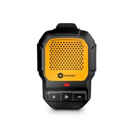 CONNECT IT HSP-1010-BK - Altavoz inalámbrico ClipBEAT con micrófono, 2 W/5 V, 560 mAh, IPX7, negro/amarillo