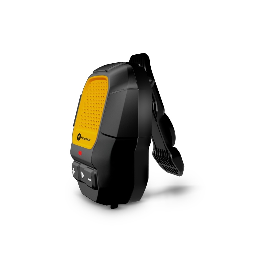 CONNECT IT HSP-1010-BK - Altavoz inalámbrico ClipBEAT con micrófono, 2 W/5 V, 560 mAh, IPX7, negro/amarillo