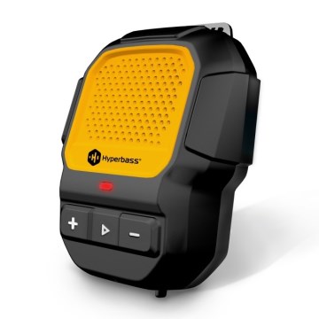 CONNECT IT HSP-1010-BK - Altavoz inalámbrico con micrófono ClipBEAT 2W/5V 560 mAh IPX7 negro/amarillo