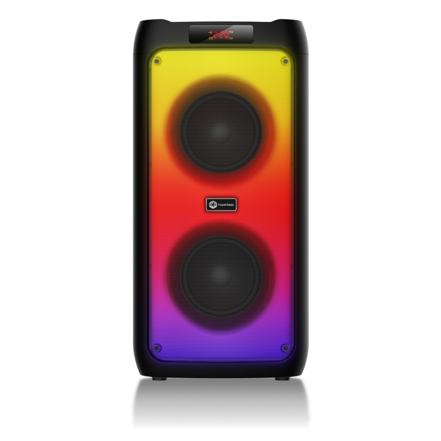 CONNECT IT HSP-3050-BK - Altavoz inalámbrico LED con un micrófono 60W/5V 4500 mAh negro + control remoto