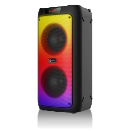 CONNECT IT HSP-3050-BK - Altavoz inalámbrico LED con un micrófono 60W/5V 4500 mAh negro + control remoto
