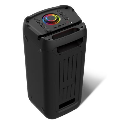 CONNECT IT HSP-3050-BK - Altavoz inalámbrico LED con un micrófono 60W/5V 4500 mAh negro + control remoto