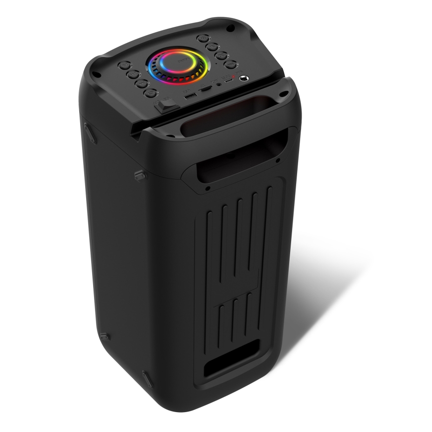 CONNECT IT HSP-3050-BK - Altavoz inalámbrico LED con un micrófono 60W/5V 4500 mAh negro + control remoto