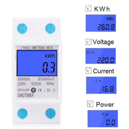 Contador monofásico digital para riel DIN DDS528L