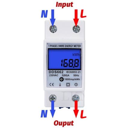 Contador monofásico digital para riel DIN DDS528L