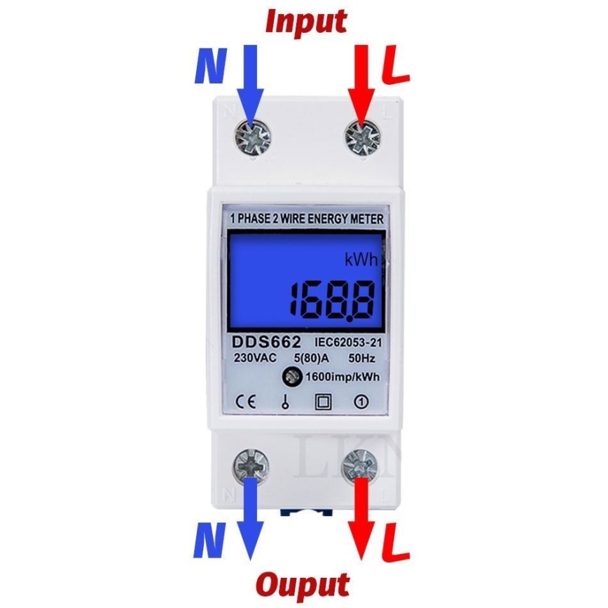 Contador monofásico digital para riel DIN DDS528L