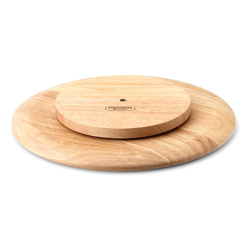 Continenta C3012 - Bandeja giratoria 30x3,5 cm madera de caucho