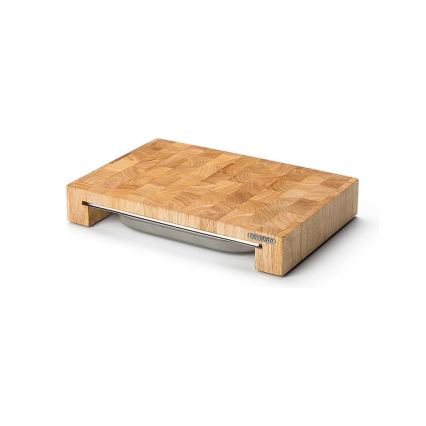 Continenta C4026 - Tabla de cortar de cocina con cuenco 39x27 cm madera de caucho