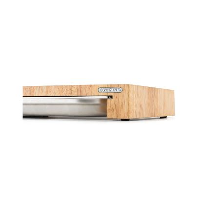 Continenta C4026 - Tabla de cortar de cocina con cuenco 39x27 cm madera de caucho