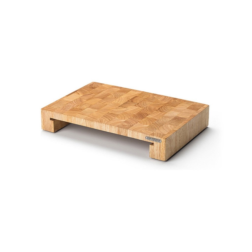 Continenta C4026 - Tabla de cortar de cocina con cuenco 39x27 cm madera de caucho