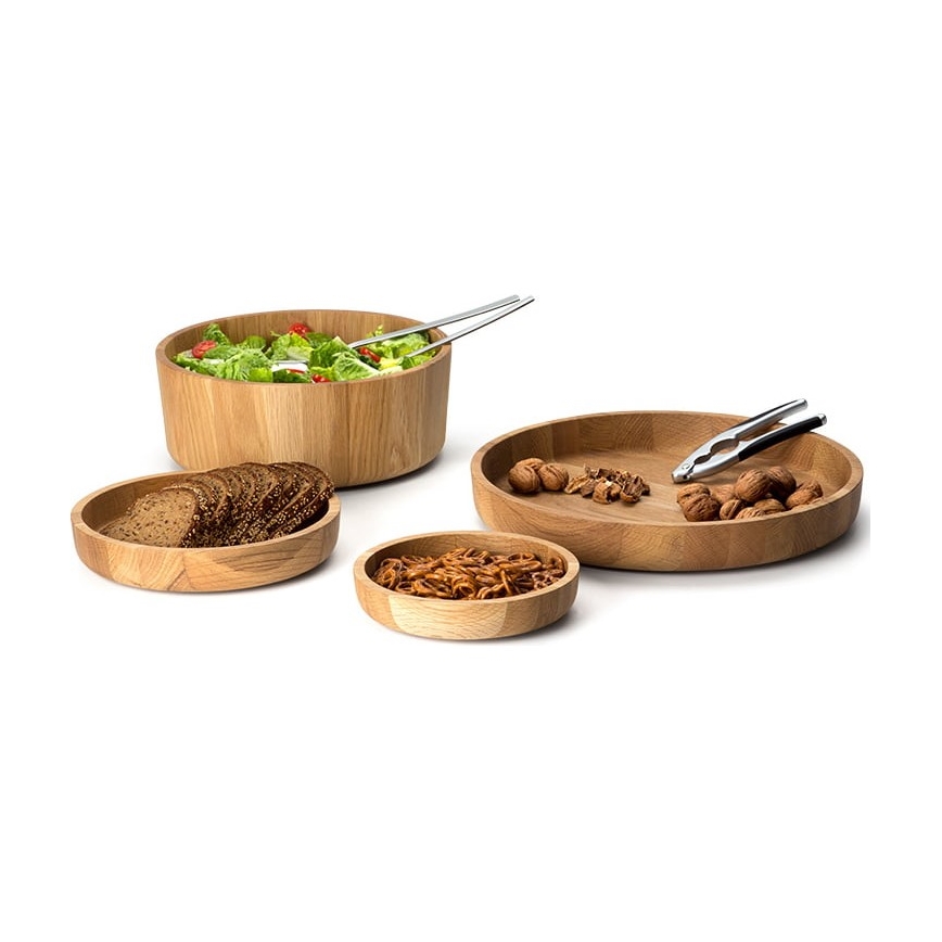 Continenta C4135 - Cuenco de madera 38x5,4 cm roble