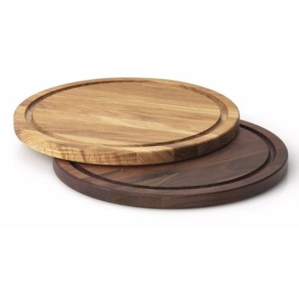 Continenta C4205 - Tabla para servir carne con 28 cm de diámetro en nogal