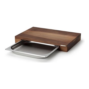 Continenta C4211 - Tabla de cocina con cuenco 48x32,5 cm nogal