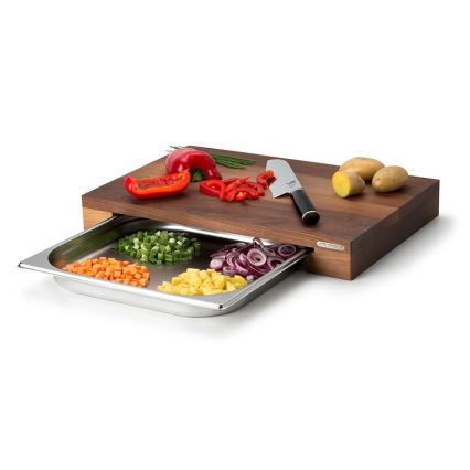 Continenta C4211 - Tabla de cocina con cuenco 48x32,5 cm nogal