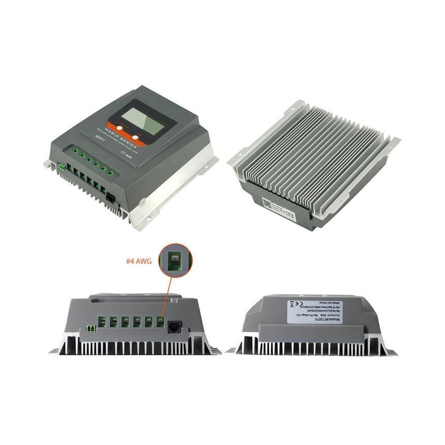 Controlador de carga solar MPPT MT3075 12/24V/30A
