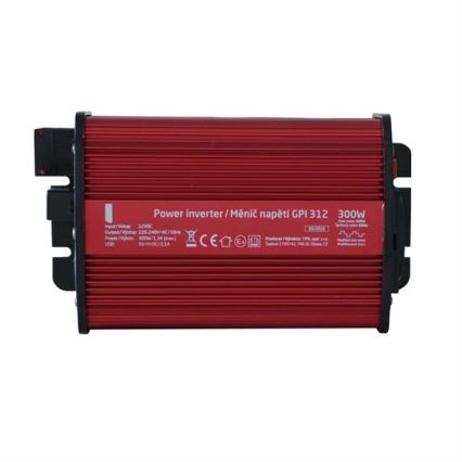 Convertidor de tensión 300W/12/230V + USB