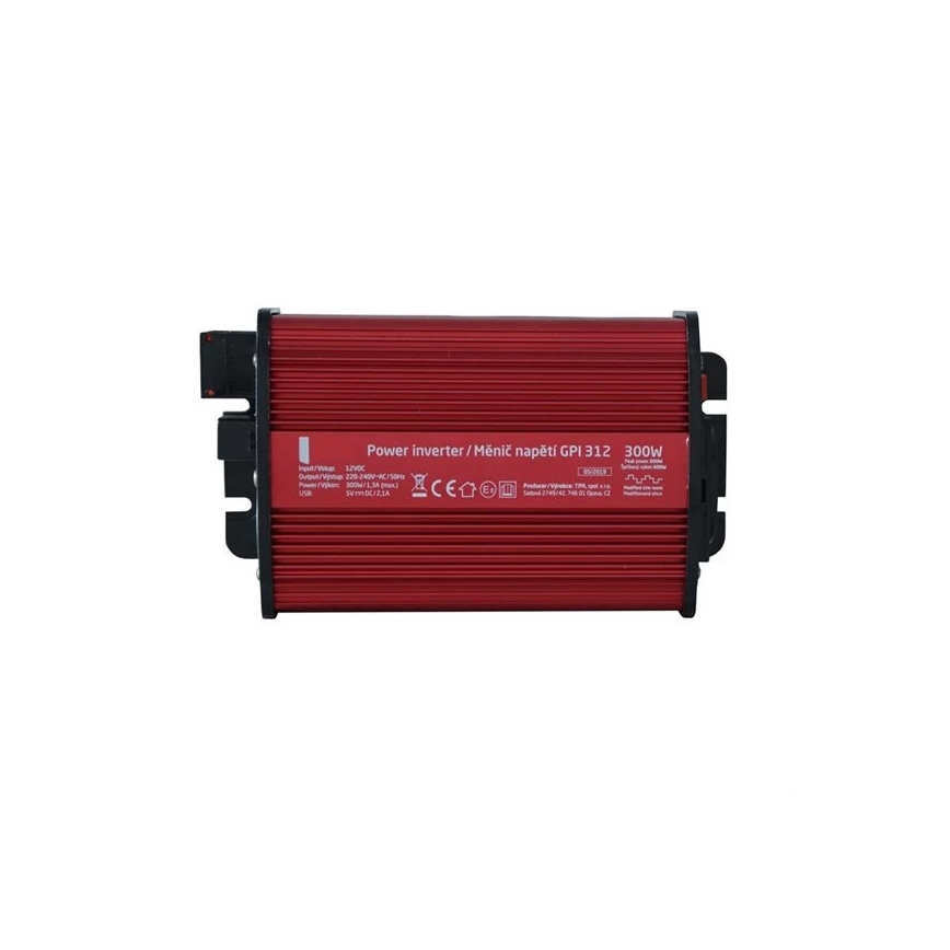 Convertidor de tensión 300W/12/230V + USB