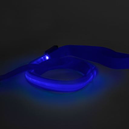 Correa LED recargable 120 cm 2xCR2032/5V/40 mAh azul