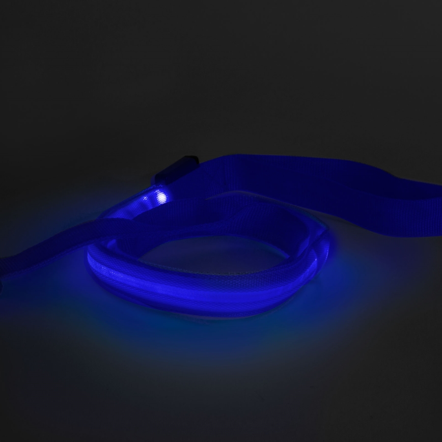 Correa LED recargable 120 cm 2xCR2032/5V/40 mAh azul