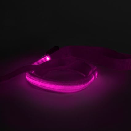 Correa recargable LED 120 cm 2xCR2032/5V/40 mAh rosa