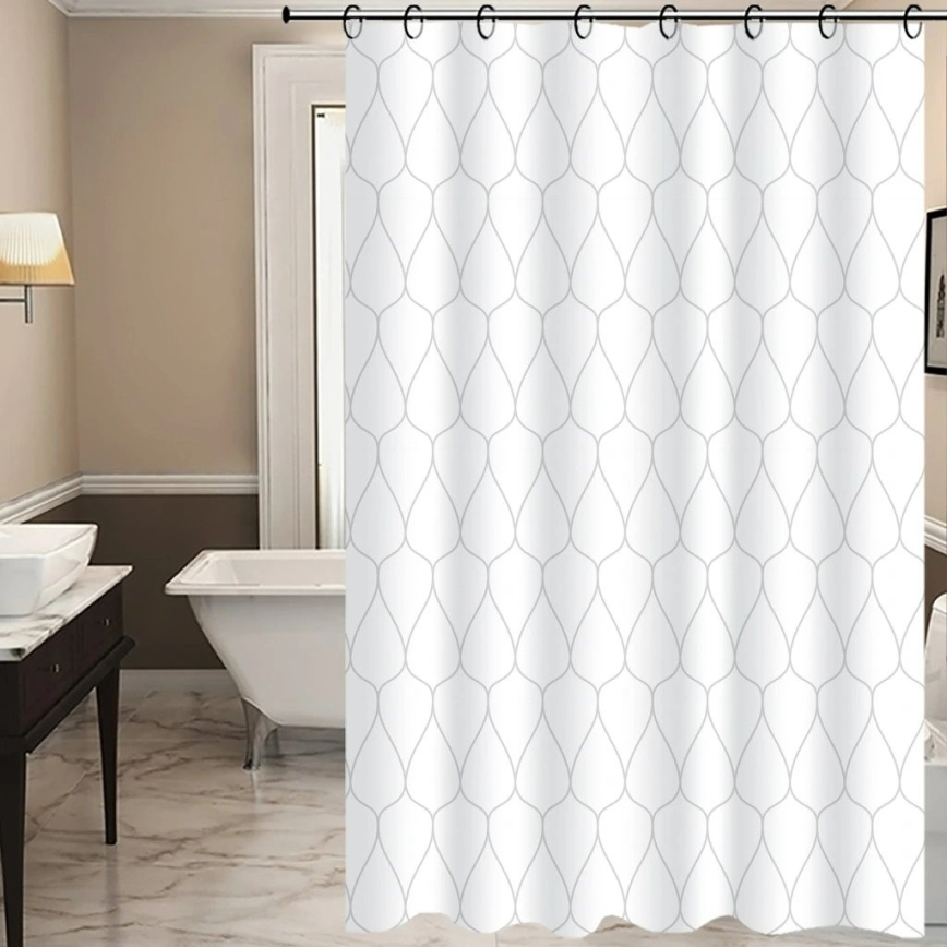 Cortina de ducha TORO EASY 178×199 cm blanco/gris