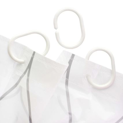 Cortina de ducha TORO EASY 178×199 cm blanco/gris