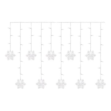Cortina de luces LED para Navidad 60xLED/1,35W 635x50 cm blanco frío
