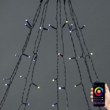 Cortina de luces LED RGB 240 LEDs, 11 modos, 8 m, IP65, Wi-Fi Tuya