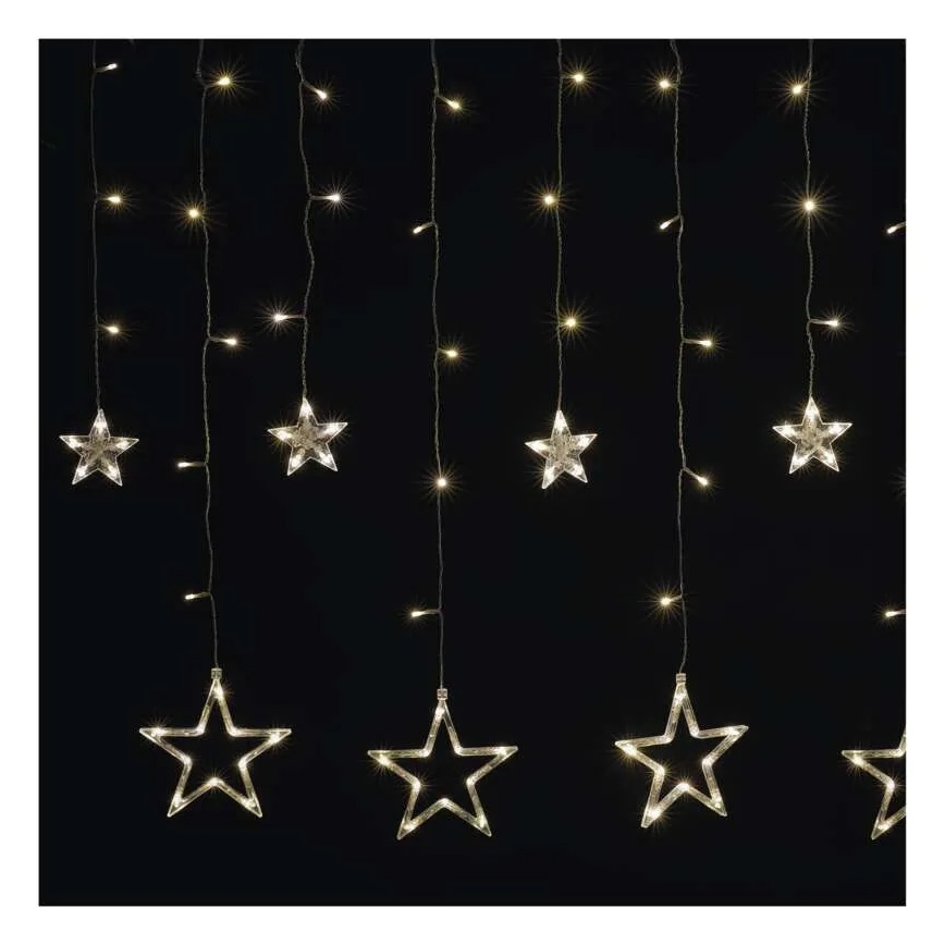 Cortina de Navidad LED 115xLED/1,35W 6,85x1,05 m blanco cálido