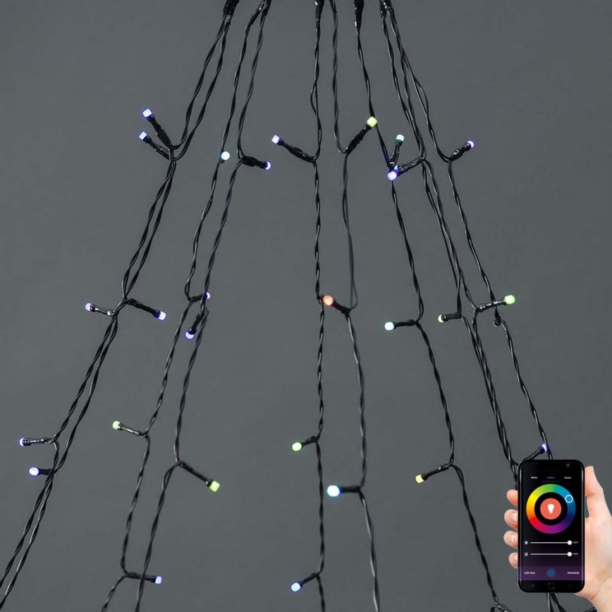 Cortina de Navidad LED RGB 240xLED/11 funciones 8m IP65 Wi-Fi Tuya